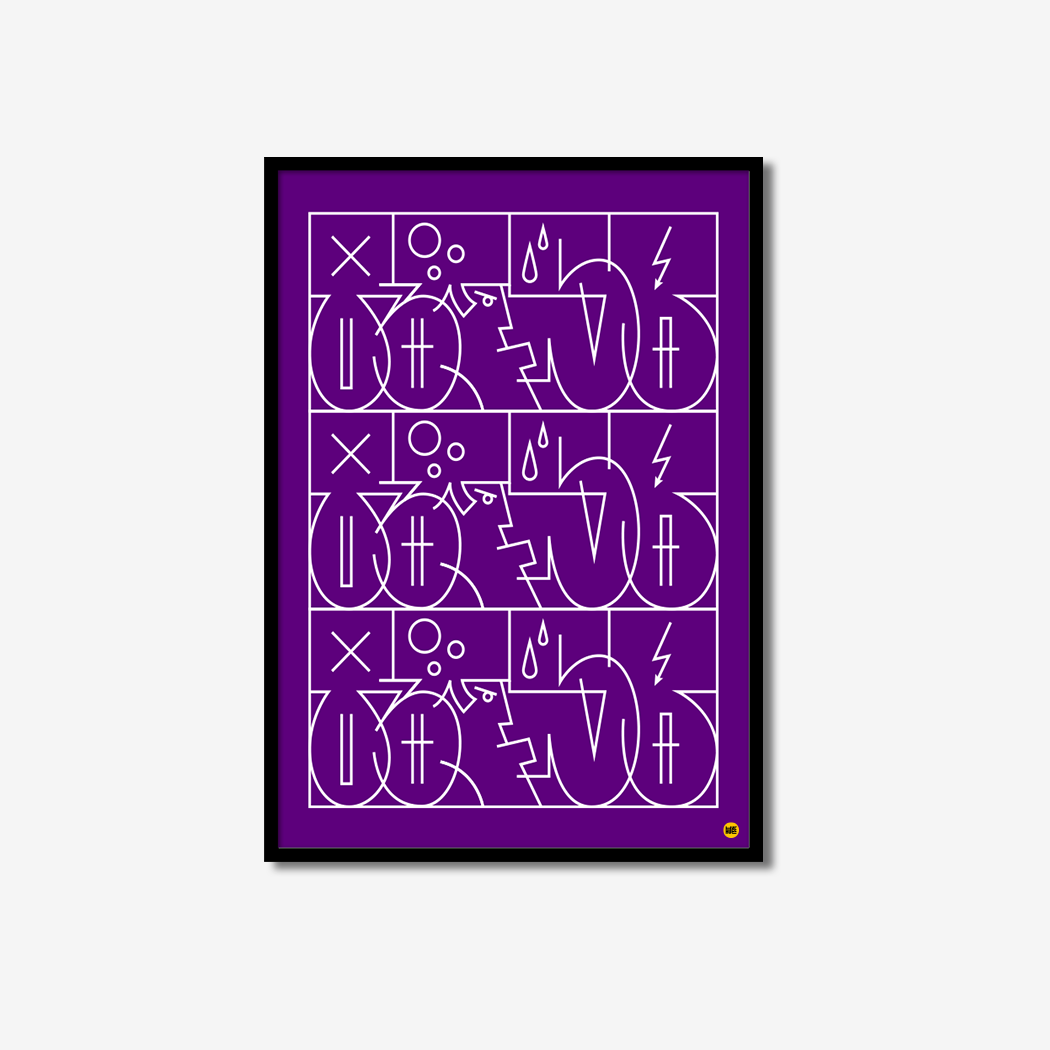 Plakat Graffiti Purple Bubble